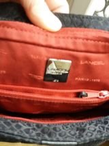 Sac Lancel en tissu et cuir noir