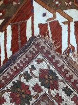 Tapis vintage Caucasien Eagle Kazak fait main, 1C662