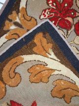 Tapis ancien Américain Hooked fait main, 1C672