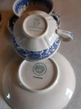 4 tasses et sous tasses vintage Villeroy &amp; Boch