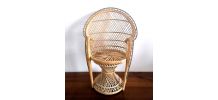 Fauteuil Emmanuelle en rotin de poupée