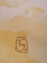 Paire d'assiettes à fondue Sarreguemines barbotine
