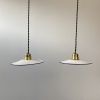 LOT 2 PETITES SUSPENSIONS EMAILLEES BLANCHES 