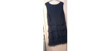 Robe bleue -  chic - T 46 - doublure
