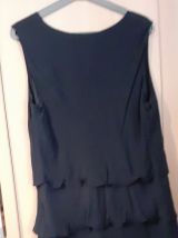 Robe bleue -  chic - T 46 - doublure