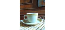 2 tasses et 2 sous tasses - Atelier d'art de Lorraine 