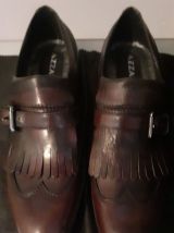 Mocassins Marrons Azzaro T43 Portés une fois.