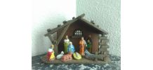 Crèche de noël et 16 personnages 