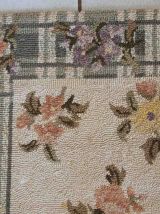 Tapis vintage Américain Hooked fait main, 1C701