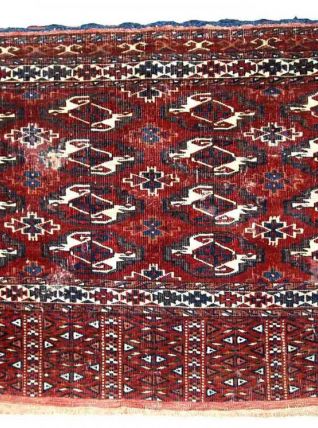 Tapis ancien Turkmène Yomud fait main, 1C725