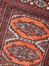 Tapis vintage Ouzbek Bukhara fait main, 1C807