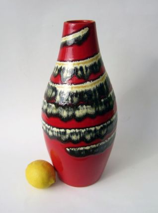 Grand VASE vintage style fat lava déco moderniste