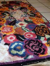 Tapis ancien Français Art Deco fait main, 1C738