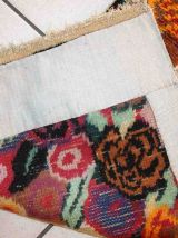Tapis ancien Français Art Deco fait main, 1C738