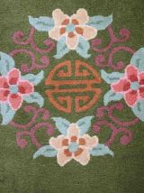Tapis vintage Chinois Art Deco fait main, 1C744