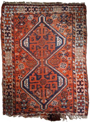 Tapis ancien Persan Shiraz fait main, 1C810