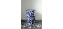 Boite en tôle bleue (décor floral)