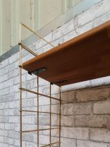 Etagere vintage scandinave 1960 a 70  bois exotique massif e