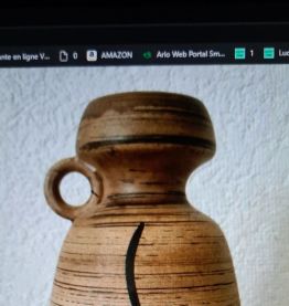 Vase de Fleurs en Céramique Blumenkrug Avec Coloré Points 50