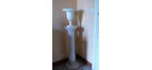 Colonne lumineuse décorative blanche céramique tout style