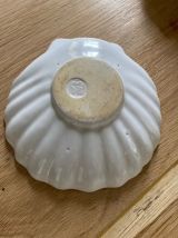 Trio de coquilles en porcelaine blanche