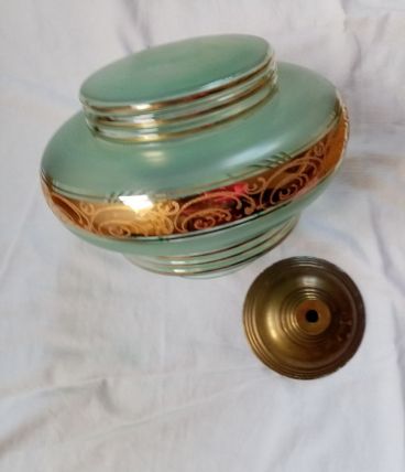 Globe verre motifs dorés et chapeau "adaptable" 