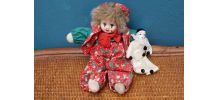 lot Poupée bébé baby porcelaine clown et pierrot année 70-80
