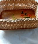 Petite corbeille en osier décor fait main