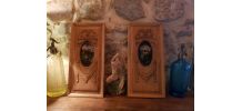 Paire de cadres pendants herbiers