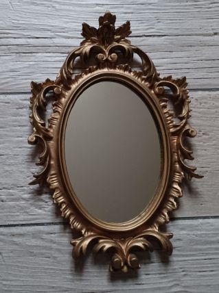 Petit miroir rocaille ancien