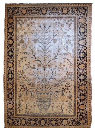 Tapis ancien prayer Indo-Moktasham fait main, 1B788