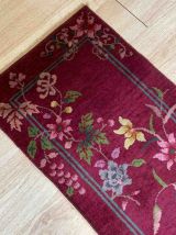 Tapis ancien Chinois Art Deco fait main, 1B877