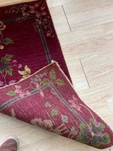 Tapis ancien Chinois Art Deco fait main, 1B877