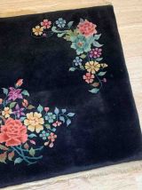 Tapis ancien Chinois Art Deco fait main, 1B878