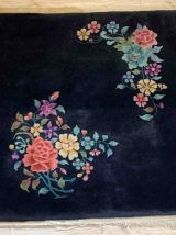 Tapis ancien Chinois Art Deco fait main, 1B878