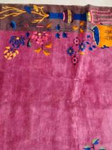Tapis ancien Chinois Art Deco fait main, 1B885