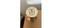 Etui Guerlain vintage des années 90 en métal doré pour recha