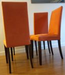 Chaises Cinna alcantara orange lot de 4