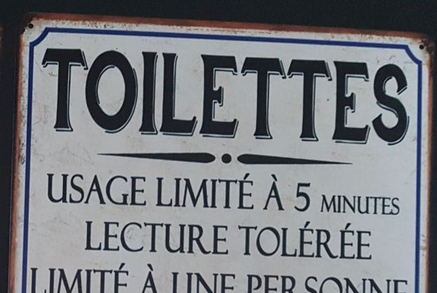Plaque métal Toilettes