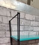 etagere string style tomado 1960  a 70 metal 2 tablettes ros