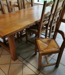 Table en chêne, 6 chaises et un bahut
