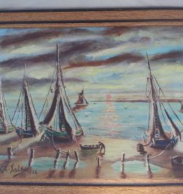 Tableau marine signé 74 / Déco