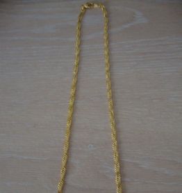 Collier torsadé en métal doré