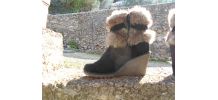BOTTINES IXOO STYLE MUSTANG T 36 NEUF NOIR 