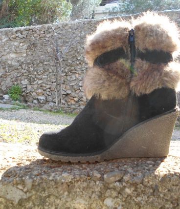 BOTTINES IXOO STYLE MUSTANG T 36 NEUF NOIR 