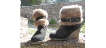 BOTTINES IXOO STYLE MUSTANG T 36 NEUF NOIR 