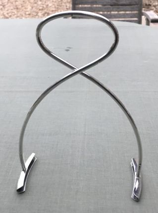 Porte Assiette en Métal Argenté
