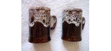  2 Chopes en Céramique du Portugal Années 70