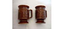 2 Chopes en Céramique du Portugal Années 80