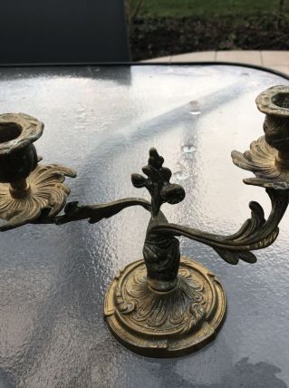 bougeoir deux bougies